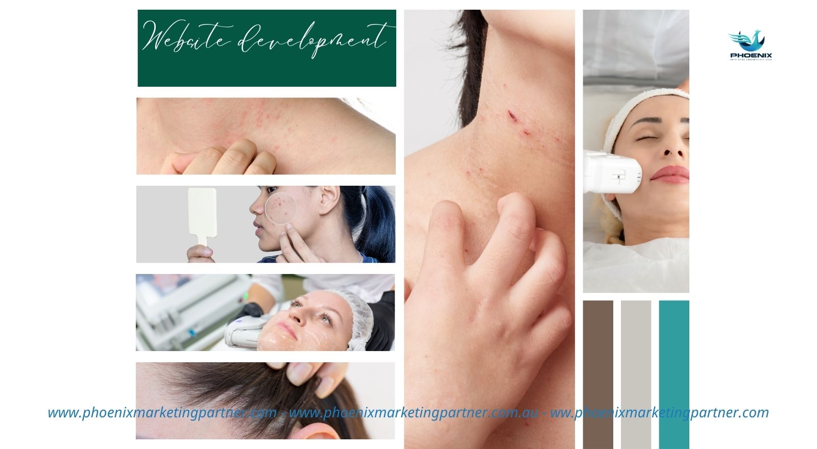 Website development for a high-tech aesthetic clinic brand.